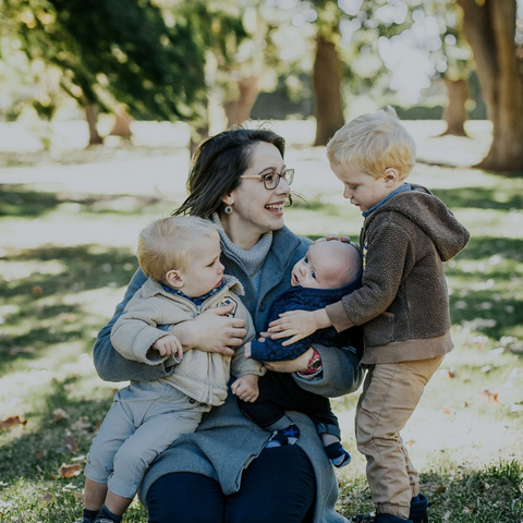 Amy Thompson with her nephews