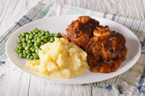 Grass Fed Beef Rissoles with Rich Gravy & Potato Mash - ONION / NO GARLIC