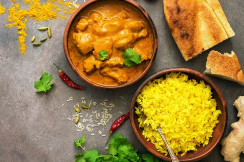 Chicken Meatball Korma with Turmeric Rice - ULTIMATE CURRY COMFORT FOOD!