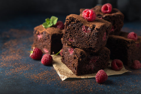 Raspberry Chocolate Brownies (GF) (DF) (Veg) (Vegan) - SWEET TREAT