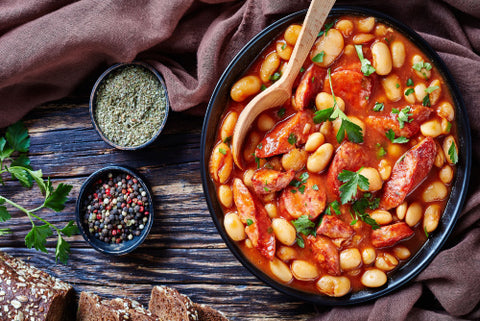 Spanish Chorizo Vegetable Olla (GF)  - VEGGIE FILLED!